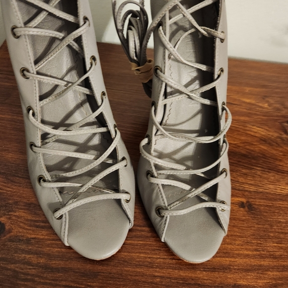 Zimmermann Lace Up Heels in Gray E.U. 37, U.S. 6.5 - Picture 5 of 16